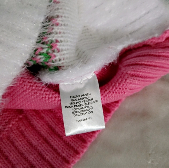 Strawberry Shortcake Festive Pink Embroidered Sequin Christmas Sweater - Picture 10 of 10